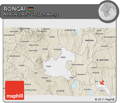 Classic Style 3D Map of RONGAI