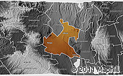 Physical 3D Map of RONGAI, desaturated