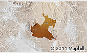 Physical 3D Map of RONGAI, lighten