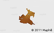 Physical 3D Map of RONGAI, single color outside