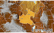 Political 3D Map of RONGAI, physical outside