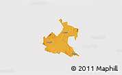 Political 3D Map of RONGAI, single color outside