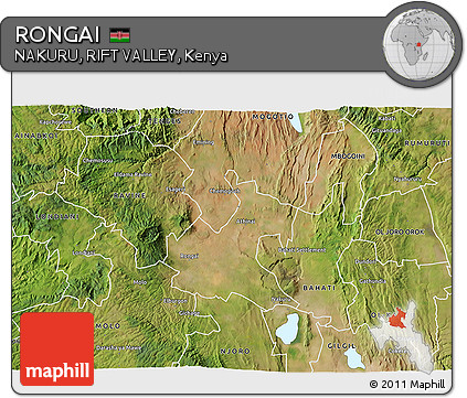 Satellite 3D Map of RONGAI