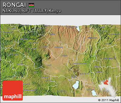 Satellite 3D Map of RONGAI