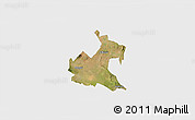Satellite 3D Map of RONGAI, single color outside