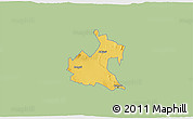 Savanna Style 3D Map of RONGAI, single color outside