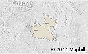 Shaded Relief 3D Map of RONGAI, lighten, desaturated