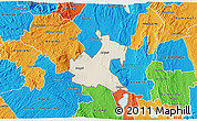 Shaded Relief 3D Map of RONGAI, political outside