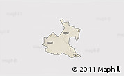 Shaded Relief 3D Map of RONGAI, single color outside