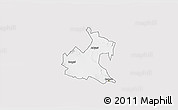Silver Style 3D Map of RONGAI, single color outside