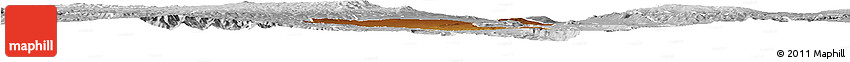 Physical Horizon Map of RONGAI, lighten, desaturated