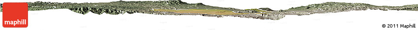 Satellite Horizon Map of RONGAI, semi-desaturated