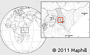 Blank Location Map of RONGAI, highlighted grandparent region, within the entire country