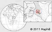 Blank Location Map of RONGAI, highlighted parent region, highlighted grandparent region