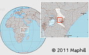 Gray Location Map of RONGAI, highlighted grandparent region, within the entire country