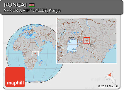 Gray Location Map of RONGAI, highlighted parent region