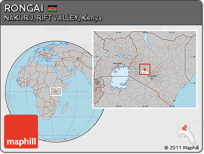 Gray Location Map of RONGAI, highlighted parent region