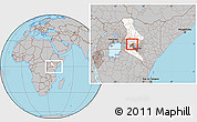 Gray Location Map of RONGAI, highlighted parent region, highlighted grandparent region, within the entire country