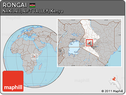 Gray Location Map of RONGAI, highlighted parent region, highlighted grandparent region