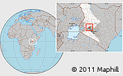 Gray Location Map of RONGAI, highlighted parent region, highlighted grandparent region