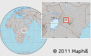 Gray Location Map of RONGAI, highlighted parent region