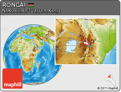 Physical Location Map of RONGAI, highlighted parent region