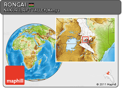 Physical Location Map of RONGAI, highlighted parent region, highlighted grandparent region