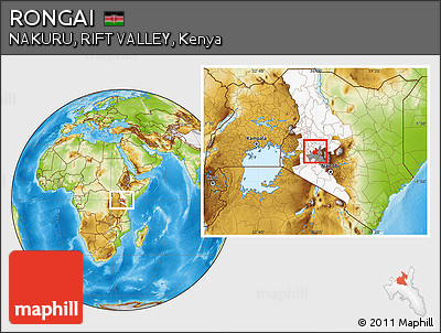Physical Location Map of RONGAI, highlighted parent region, highlighted grandparent region
