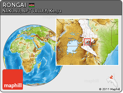 Physical Location Map of RONGAI, highlighted parent region, highlighted grandparent region