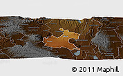 Physical Panoramic Map of RONGAI, darken