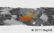 Physical Panoramic Map of RONGAI, desaturated