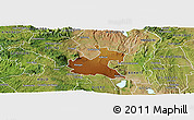 Physical Panoramic Map of RONGAI, satellite outside