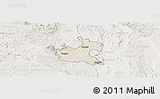 Shaded Relief Panoramic Map of RONGAI, lighten