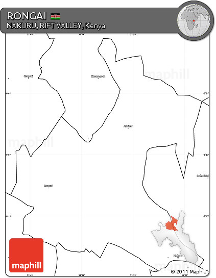 Blank Simple Map of RONGAI
