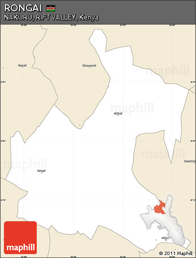 Classic Style Simple Map of RONGAI