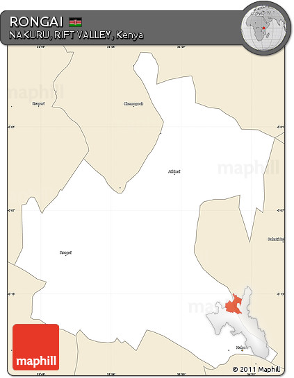 Classic Style Simple Map of RONGAI