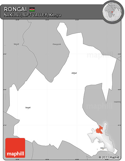 Gray Simple Map of RONGAI