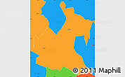 Political Simple Map of RONGAI