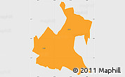 Political Simple Map of RONGAI, single color outside