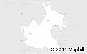 Silver Style Simple Map of RONGAI, single color outside