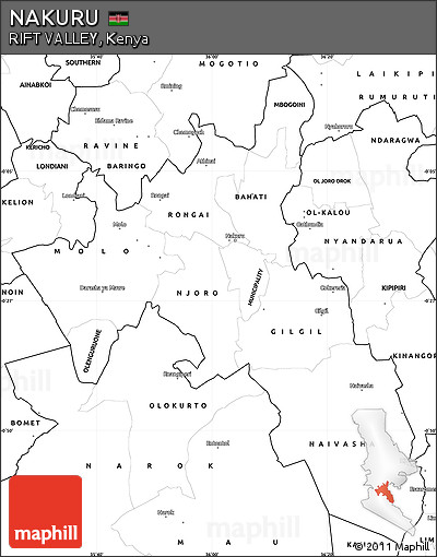 Blank Simple Map of NAKURU