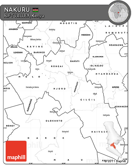 Blank Simple Map of NAKURU