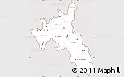 Classic Style Simple Map of NAKURU, cropped outside