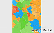 Political Simple Map of NAKURU, political shades outside
