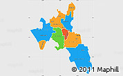 Political Simple Map of NAKURU, single color outside