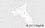 Silver Style Simple Map of NAKURU, cropped outside
