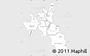 Silver Style Simple Map of NAKURU, single color outside