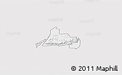 Silver Style 3D Map of ALDAI, single color outside