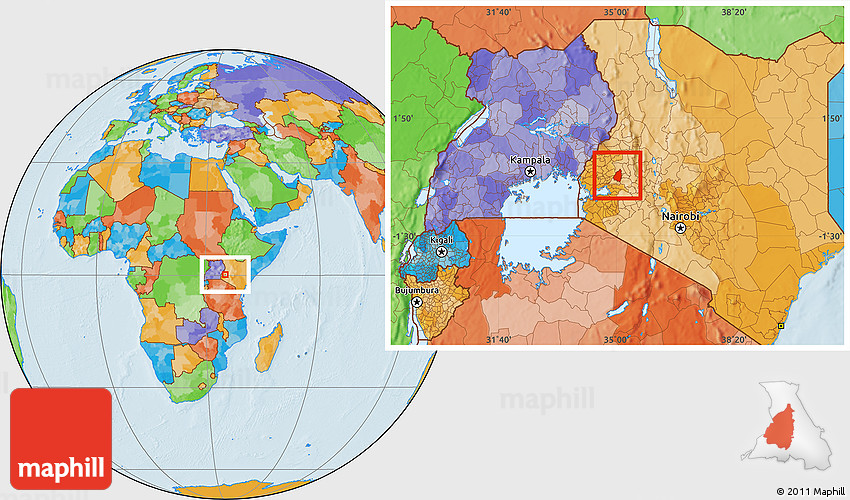 Political Location Map of KAPSABET
