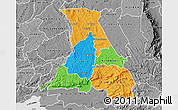 Political Map of NANDI, desaturated